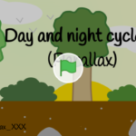 Scratch作品例「Day and night cycle (Parallax)」