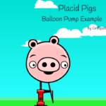 Scratch作品例「Placid Pigs Balloon Pump」