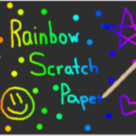 Scratch作品例「Rainbow Scratch Paper OrigamiPig」