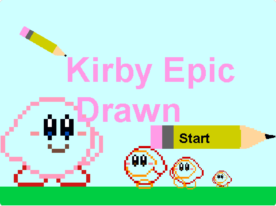 Kirby's drawing style game