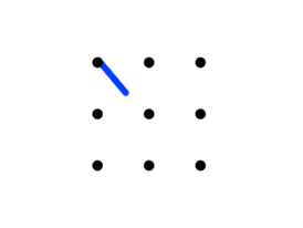 Connect all nine dots with just four lines, without lifting your pen