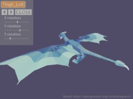 3D Wyvern with joints and rig