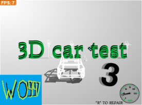 四輪サス搭載の3D車テスト走行