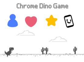 Chrome Dino Game V2（目が点になってカワイイ）