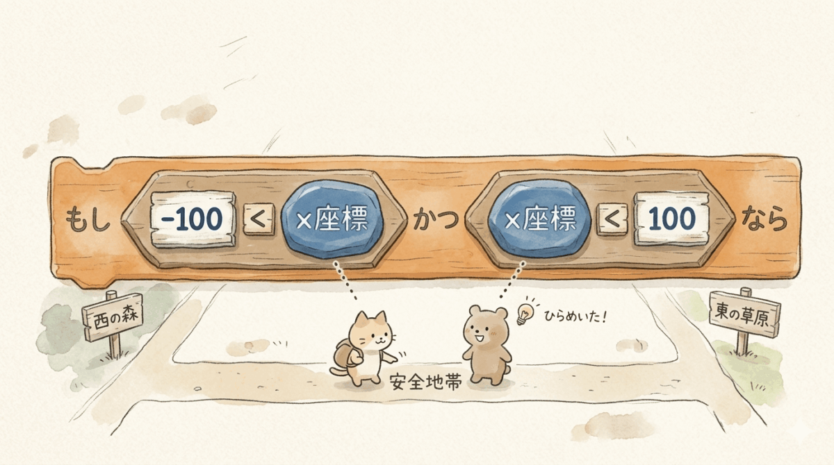 Between演算！ゾーンに入ると色が変わるネコ